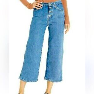 LEVI'S Mile High Denim Wide Leg High Rise Waist Button Jeans